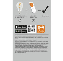 Produktinformation: Filament Classic A 30 E27 Multicolor lampa, Ledvance Smart Plus app och Smart Home funktion
