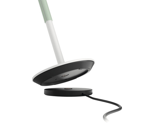 Detaljvy av en bordslampa med magnetisk fot