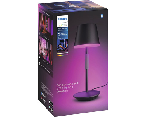 Philips Hue Go bordslampa med färgväxling och förpackning