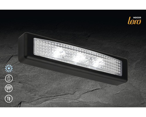 Svart LED-vägglampa