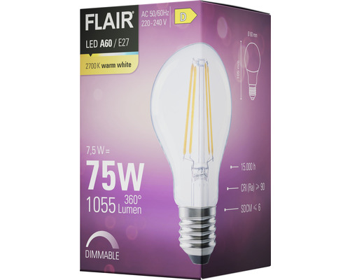 FLAIR LED-lampa A60 E27 förpackning
