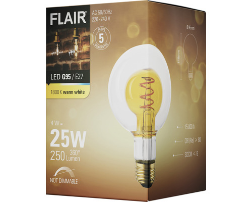 Förpackning för Flair LED-lampa G95 E27