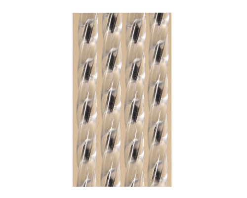 Närbild av flera vridna plaststavar