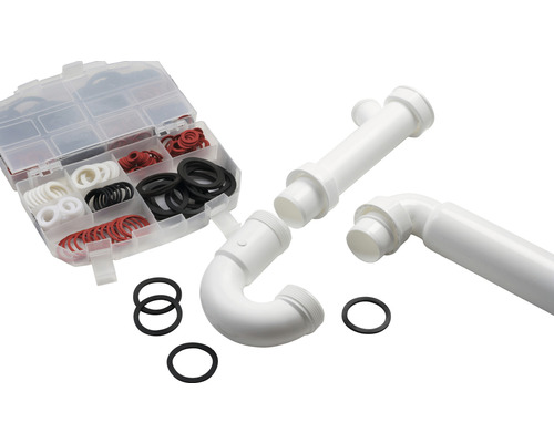 Vattenlås och tätningsset för sanitära installationer