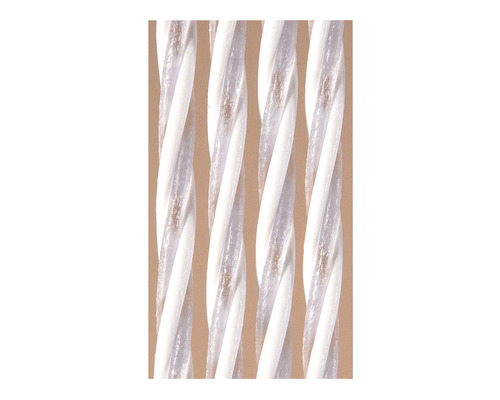 Närbild av tvinnade, vita elkablar