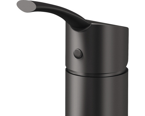 Detaljbild av en svart armatur