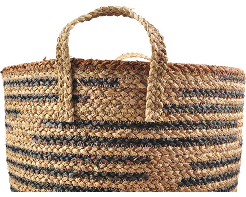 Randig korg med handtag