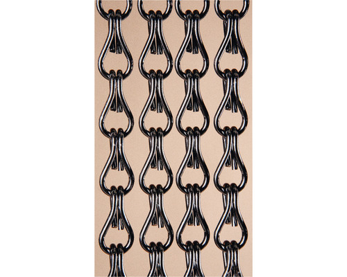 Metallgardin med droppformade länkar