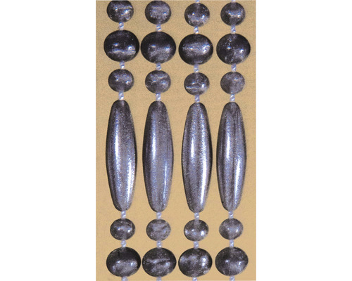 Dekorativ bård med pärlor och droppformade hängen