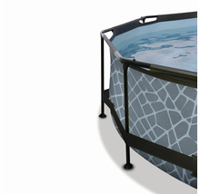 Pool EXIT StonePool Ø360x76cm inkl. filterpump & tak stenutseende