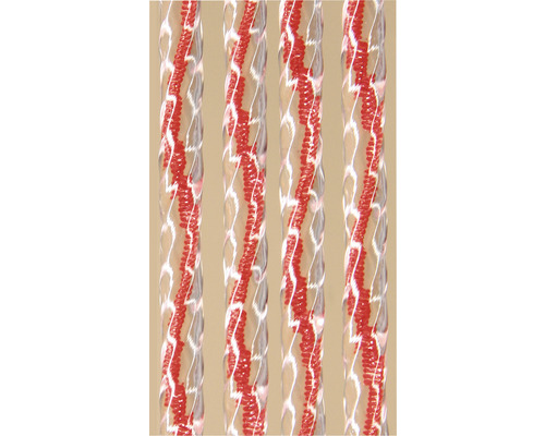 Detaljvy av fyra transparenta vattenslangar med röd spiral