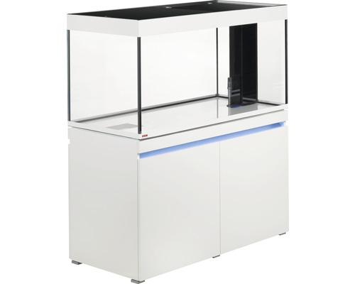 Vitt akvarium med skåp för inomhusbruk