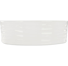 Vit keramisk växtskål