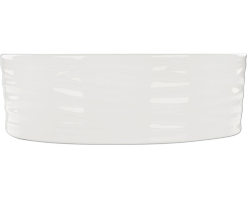 Vit keramisk växtskål