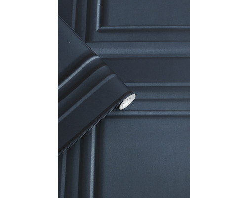 Blå vinyltapet med paneler