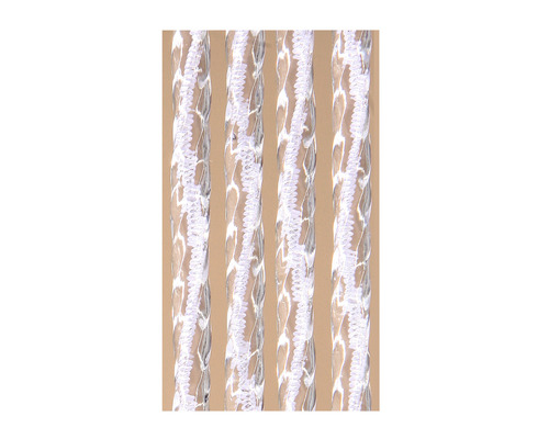 Fyra vridna, transparenta duschslangar