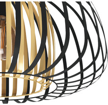 Pendellampa med svart och guldfärgad metallväv