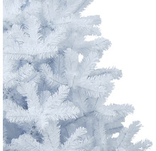 Detaljbild av en vit konstgjord julgran