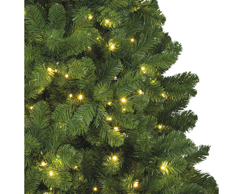 Konstgjord julgran med belysning, detaljvy