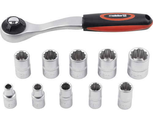 Spärrhandtag med hylsnyckelinsatser från Meister