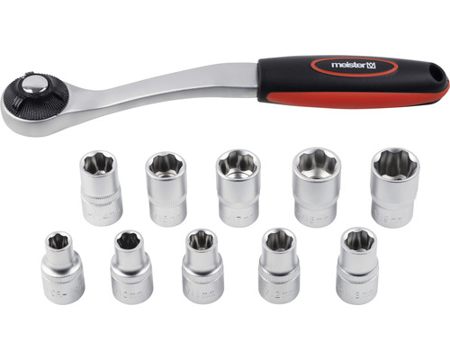 Hylsnyckelsats med spärrhandtag av märket Meister