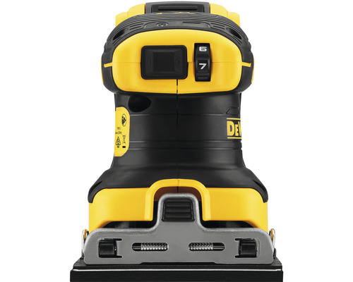 Detaljbild av en DeWalt planslipmaskin