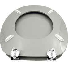 Toalettsits med förkromade gångjärn och fäste