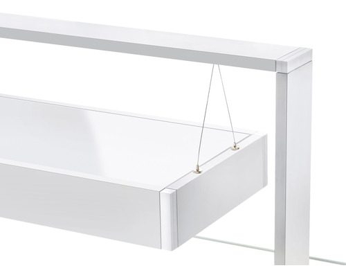 Närbild av en hängande LED-växtlampa