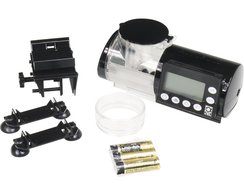 Automatisk fiskmatare med display, sugpropp och klämma