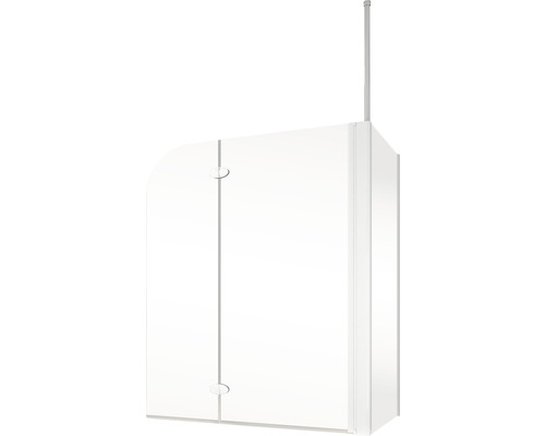 Hörndusch med två svängdörrar och stabiliseringsstång