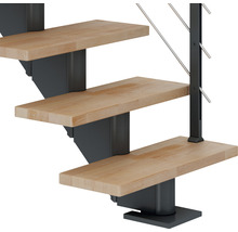 U-trappa PERTURA Malva bok antracit 12 steg B:65 cm