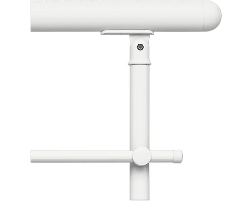 Detaljvy av metallräcke för trappor