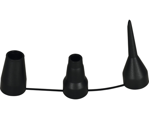 Tre munstycksinsatser för rengöringsutrustning