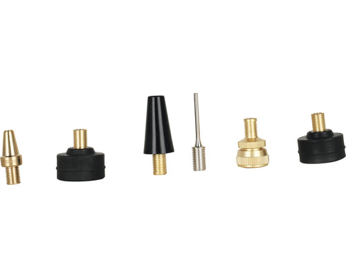 Set med olika pumpadaptrar