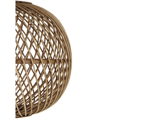 Rund lampa av rotting