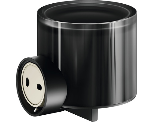 Svart tandborstmugg med vägghållare