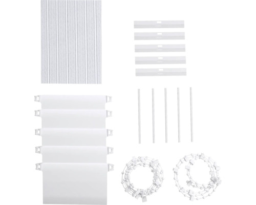 Reservdelar för persienner, inklusive lameller, vridstänger och draglinor