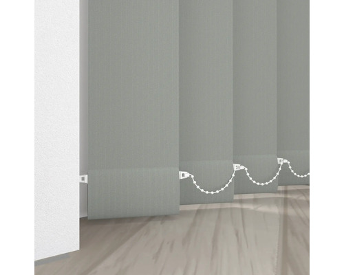 Grå lamellgardiner med draglina