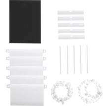 Reservdelar till vertikala persienner, inklusive lameller, anslutningsdelar, kedjor och viktplattor