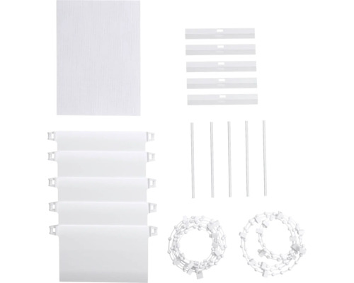 Delar till en vertikal jalusi