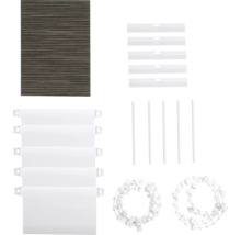 Komponenter för persienner, inklusive lameller, stöd, styrstavar och draglinor