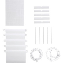 Reservdelar för vertikala persienner: tygpaneler, viktplattor, lamellanslutningar, vridstänger och kedjor