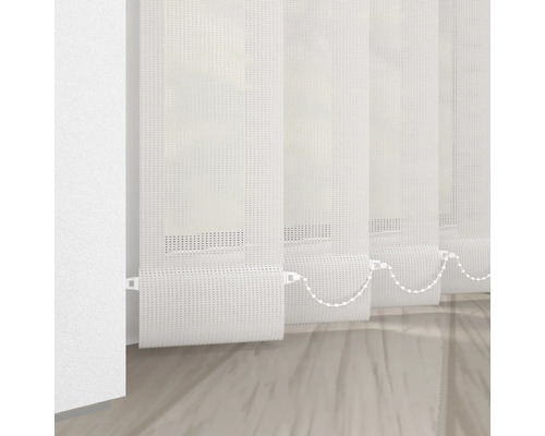 Lamellgardin i tyg med kedjedrag