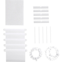 Tillbehör för persienner, inklusive viktplattor, anslutningskedjor och vridstänger