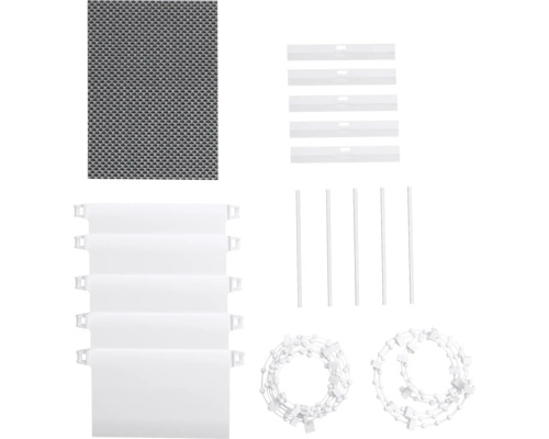 Komponenter för en insektsrullgardin för fönster- eller dörrmontering