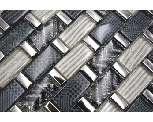 Mönster av mosaikplattor med rektangulära glasplattor