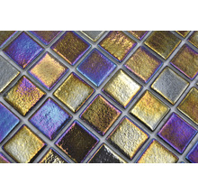 Fyrkantiga mosaikplattor av glas