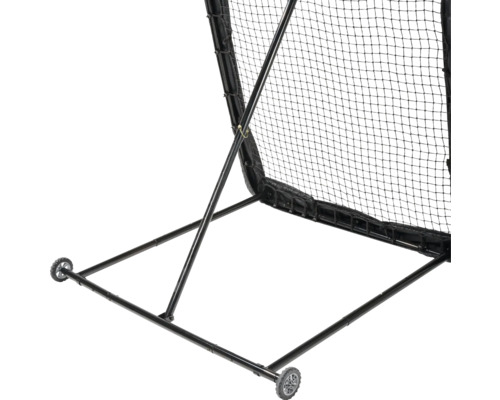 Svart baseball träningsnät med hjul