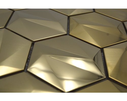 Sexkantiga mosaikplattor av metall
