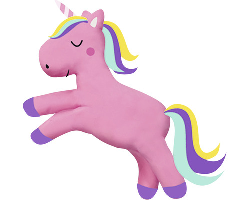 Rosa enhörning gosedjur med man och svans